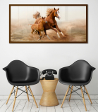Картина върху огледало Kафяви коне Mirrora 39 - 50x100 cm