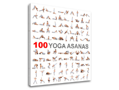 Мотивациона пана за стена 100 Yoga asanas