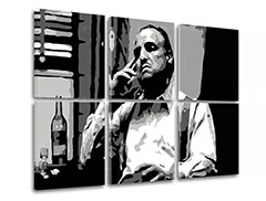 Най-големите мафиоти на платно The Godfather - Vito Corleone с бутилка уиски