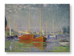 Картини на платно RED BOATS AT ARGENTEUIL–Claude Monet 70x60cm REP073/24h