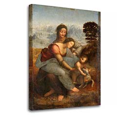 Картини на платно Leonardo da Vinci - The Virgin and Child with Saint Anne