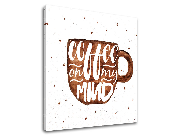 Пана за стена с текст Coffee on my mind