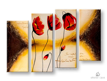 Авторска репродукция върху платно FLOWERS XOBDO107D4