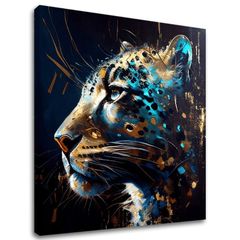 Декоративна живопис върху платно - PREMIUM ART - Spotted Hunter's Elegance | 100x100 cm
