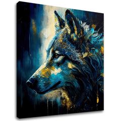 Декоративна живопис върху платно - PREMIUM ART - Wilderness in Wolf Eyes | 60x60 cm