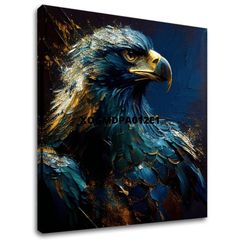 Декоративна живопис върху платно - PREMIUM ART - Wilderness's Fearless Hunter | 60x60 cm