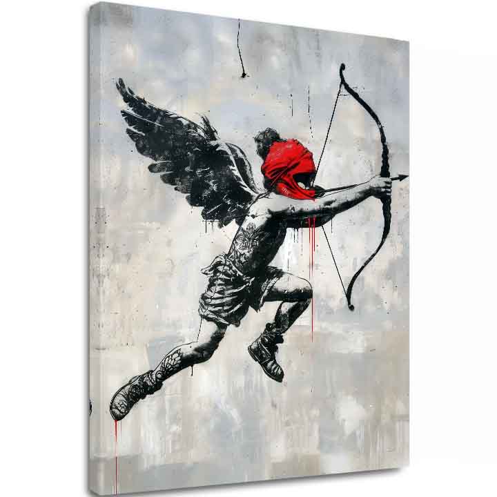 Изображение CUPID'S AIM върху платно | Рисувана структура