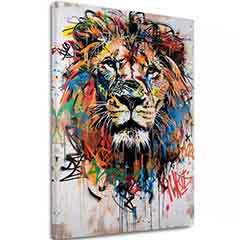 Изображение GRAFFITI LION | Италианско платно