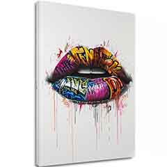 Изображение GRAFFITI LIPS | Италианско платно