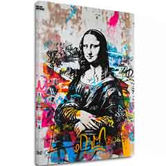 Изображение GRAFFITI MONA върху платно | Рисувана структура