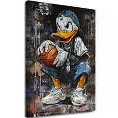 Изображение LEBRON DUCK върху платно | Рисувана структура