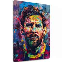 Изображение MESSI VIBES върху платно | Рисувана структура