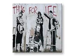 Изображение върху платно STREET ART – BANKSY Отстъпка 60 % 50x50 cm