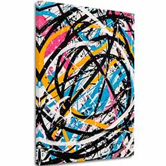 Изображението на платно Colorful Chaos - Modern Abstract
