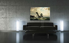 Изображението на платно MAKING HARBOR - William Bradford REP022
