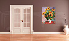 Изображението на платно SUNflowers - Клод Моне REP082
