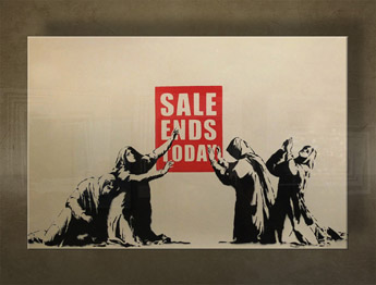 Изображението върху платно 1 брой Street ART - Banksy