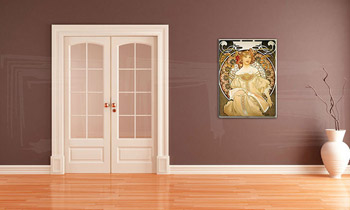 Изображението върху платно DREAMING - Alfons Mucha REP085