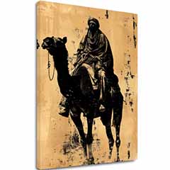 Изображението върху платно Ездач на кон - Vintage Decoration