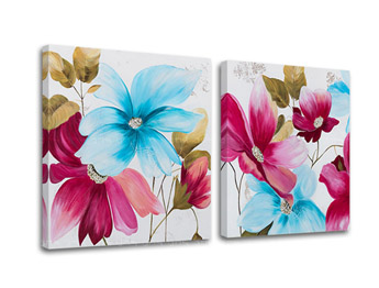 Изображението върху платно FLOWERS 2 части XOBDO152D2