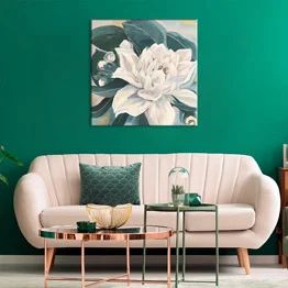 Изображението върху платно КИТИЦА СЪС ЗЕЛЕНИ ЛИСТА Отстъпка 60% 60X60 cm