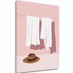 Изображението върху платно Pastel Linen - Modern Motif