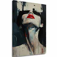 Изображението върху платно Red Lips - Dramatic Design