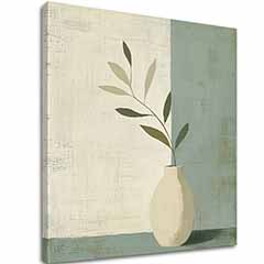 Изображението върху платно Ваза на бежово - Модерна декорация