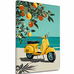 Изображението върху платно Vespa в Италия - Retro Alley