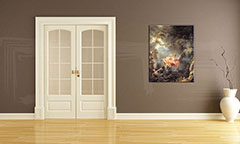 Изображението върху платно WALKER - Jean-Honoré Fragonard REP035