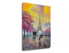 Изображението върху платно WALKING IN PARIS 1 part XOBCHZH6205E1