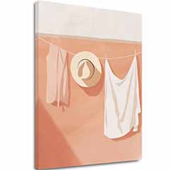 Изображението върху платно White Linen - Минималистичен дизайн