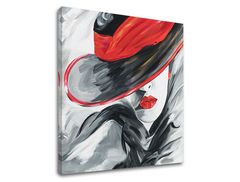 Картина на платно ЖЕНА С ЧЕРНА ШАПКА Отстъпка 60% 70X70 cm