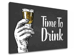 Картина за стена с текст Time to drink