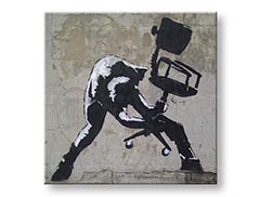 Пана за стена Banksy КВАДРАТ BA044K1
