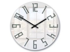 Модерен стенен часовник SLIM Акрил Бяло-сиво