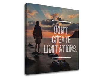 Мотивационно изкуство за стена Don´t create limitations