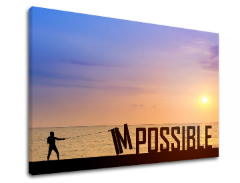 Мотивационно изкуство за стена Impossible