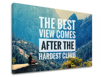 Мотивационно изкуство за стена The best view comes_002