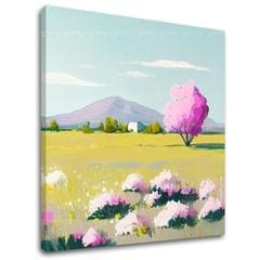 Пейзаж върху платно Лятна приказка | 50x50 cm
