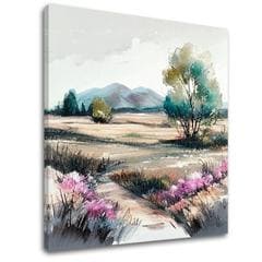 Пейзаж върху платно Пътуване към непознатата земя | 50x50 cm