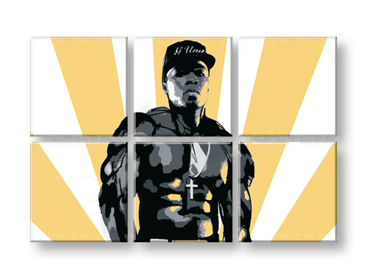 Картини за стена Pop Art 50 cent 6 части 