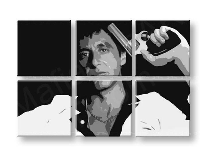 Картини за стена Pop Art Scarface - Ал Пачино 6 части 1