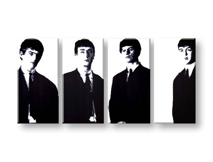 Картини за стена Pop Art Beatles 4 части 