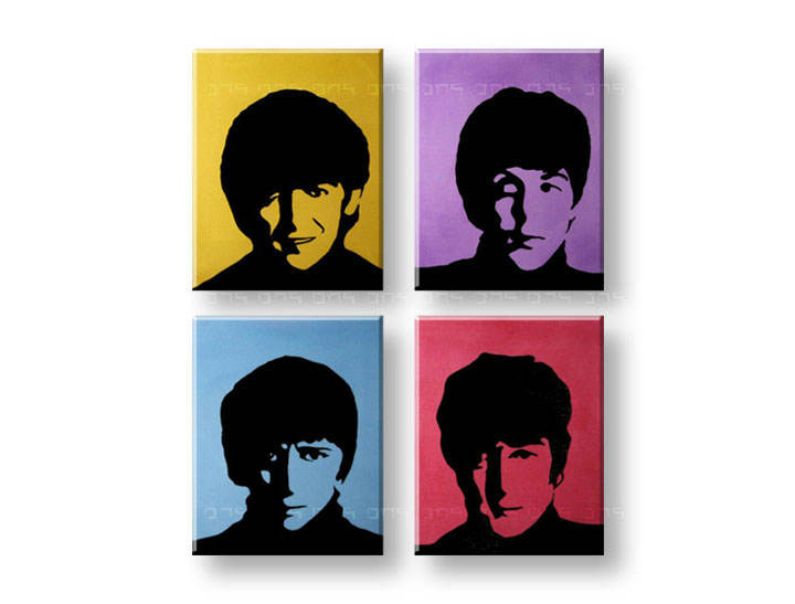 Картини за стена Pop Art BEATLES 4 части 