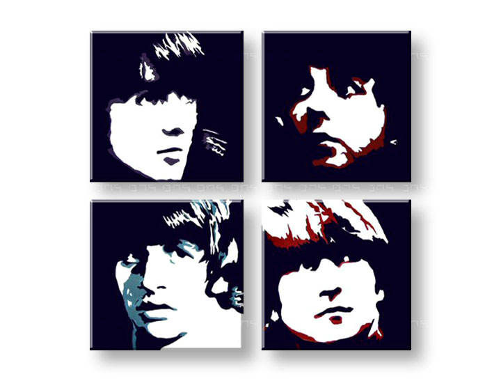 Картини за стена Pop Art BEATLES 4 части 