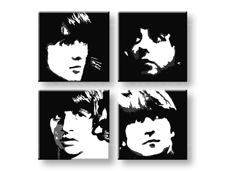 Картини за стена Pop Art BEATLES 4 части 