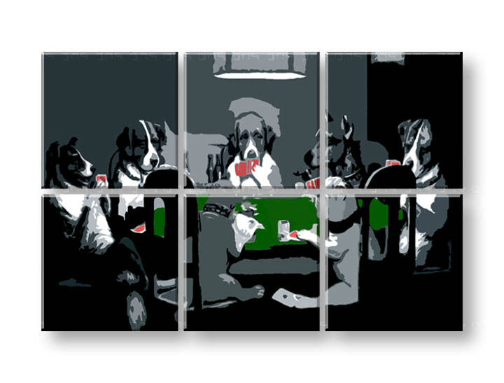 Картини за стена Pop Art DOGS 6 части 