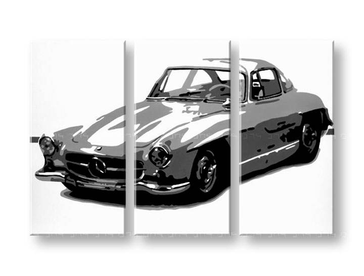 Картини за стена Pop Art MERCEDES SL300 3 части