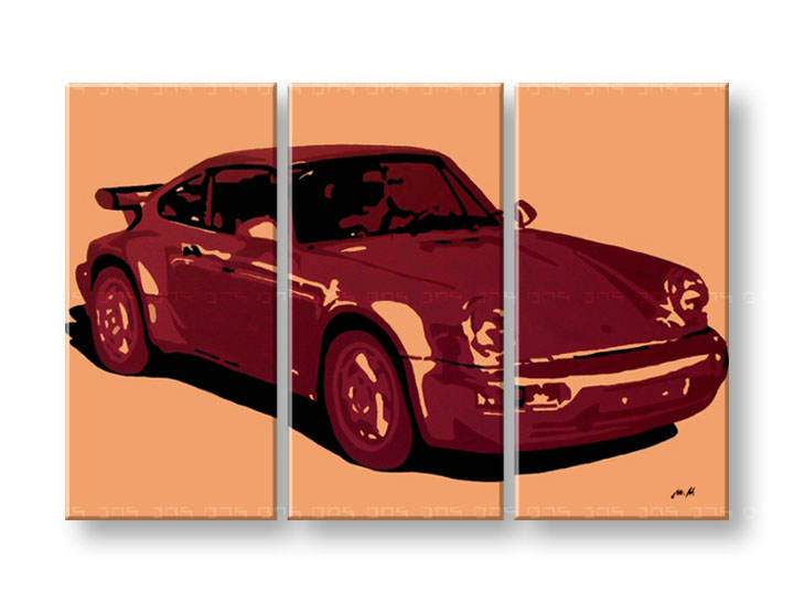 Картини за стена Pop Art PORSCHE 911 3 части 